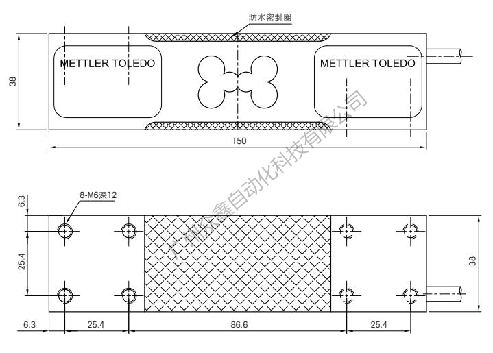 梅特勒托利多 MT1241-150kg称重传感器安装尺寸