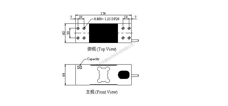 台湾mavin NA3-1000kg称重传感器产品尺寸